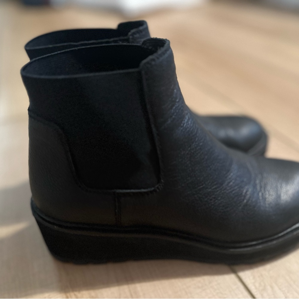Eileen Fisher Chelsea boots.